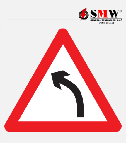 Curve in Road to the Left Ahead (Slow Down) Signs