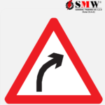 Curve in Road to the Right Ahead (Slow Down) Signs
