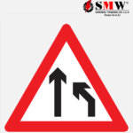 Right Line Ends Ahead Signs