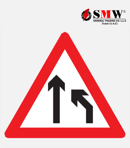 Right Line Ends Ahead Signs