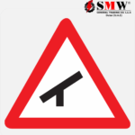 Traffic Merges From the Left Ahead Signs