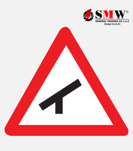 Traffic Merges From the Left Ahead Signs